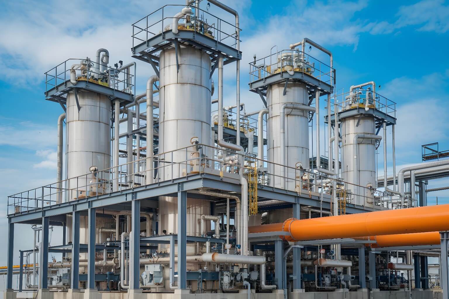 Oil and gas industrial processing facility